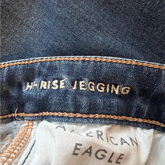 AEO Next Level Stretch High Rise Blue Jean Jegging  Size 0, Short. Rise 9”. - Picture 11 of 14